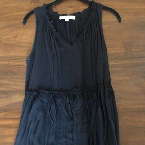 LOFT Sleeveless Black Peplum Sleeveless Top
